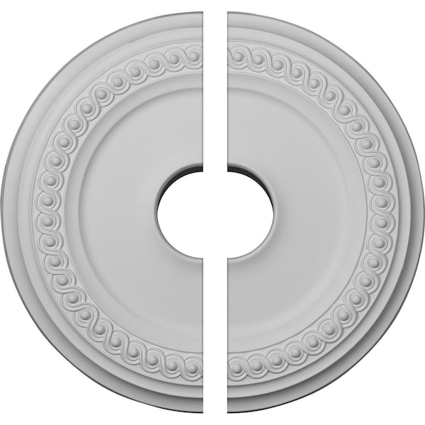 Ekena Millwork Classic Ceiling Medallion, Two Piece (Fits Canopies up to 12 3/4"), 18 5/8"OD 4"ID x 1 1/8"P CM19CL2 - main